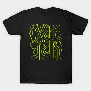 Lettering logo, calligraphy print, graffiti effect typography style T-Shirt